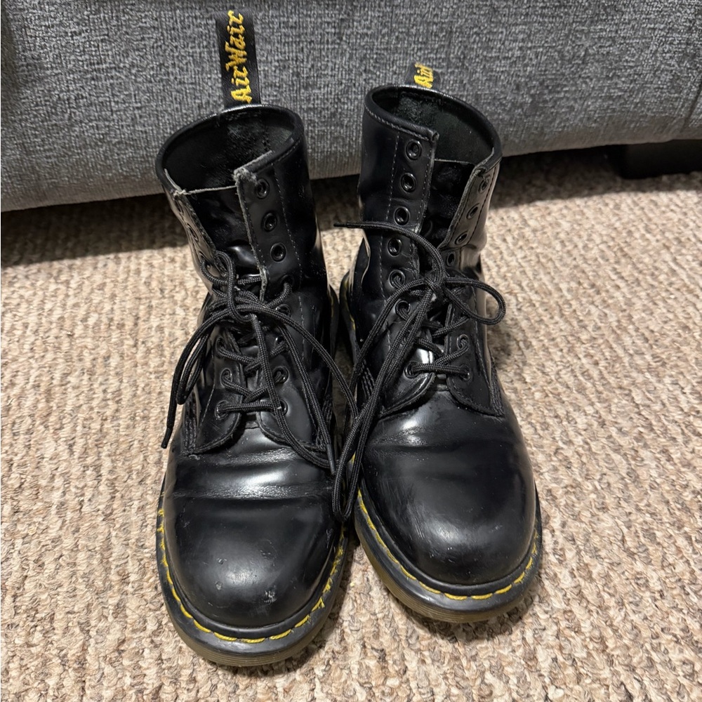 Dr. Martens Green and Black Boots